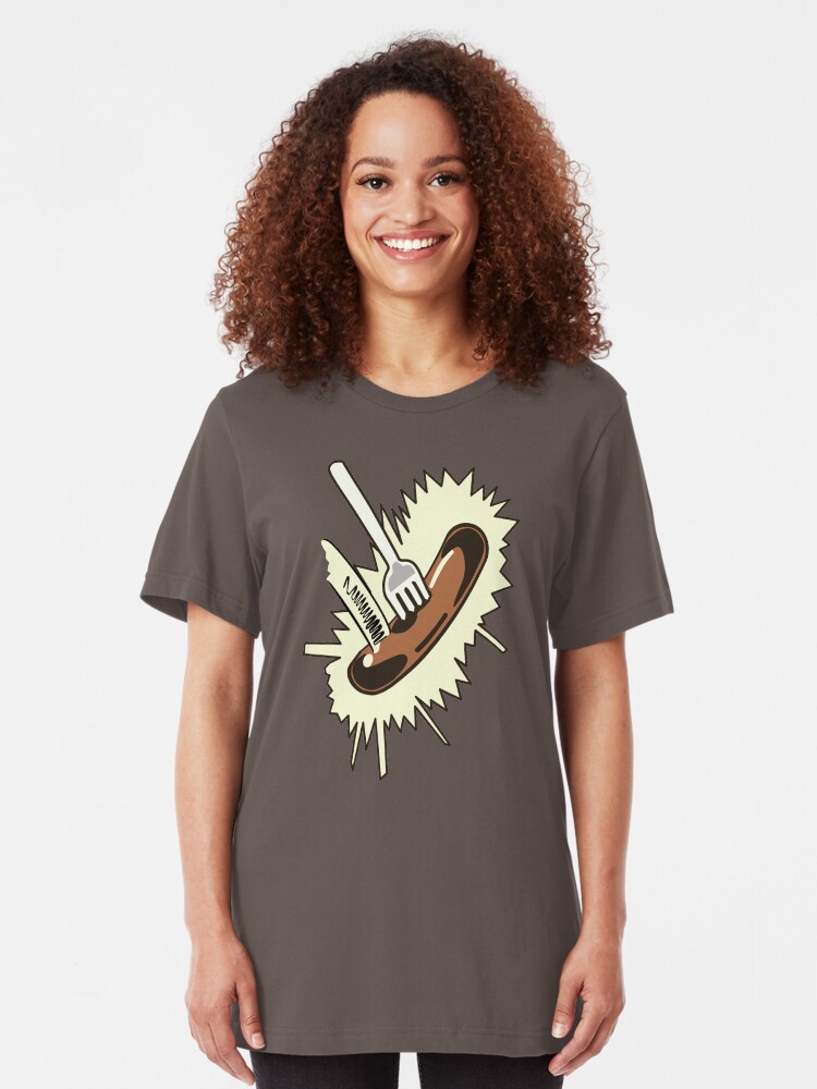 Alternate view of Unexpected Sausage Slim Fit T-Shirt