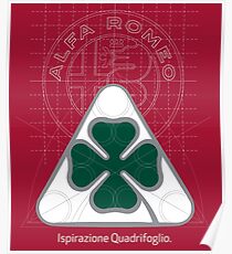 Póster Alfa Romeo Quadrifoglio Ispirazione