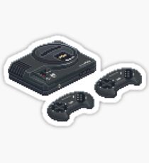 Sega Megadrive Pixel Art Retro Videogame Console Sticker