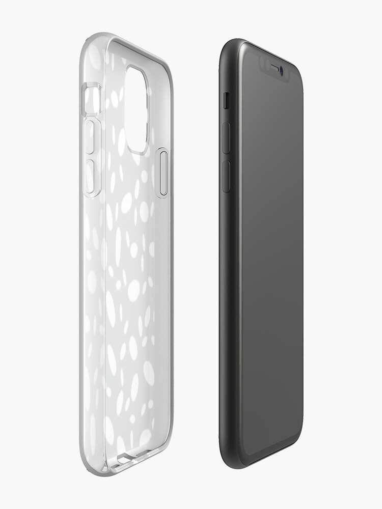 White Plain Spots Holes Petals On Solid Black Background Seamless