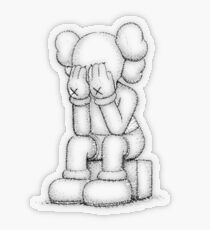 Pegatina transparente Kaws triste