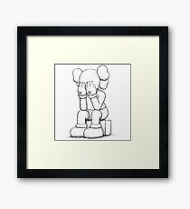 Kaws sad Framed Print