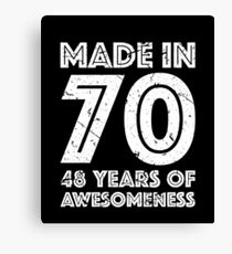 48th Birthday Gift Adult Age 48 Year Old Men Women Canvas Print