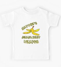Banana Peel "Nature's Deadliest Weapon" Kids Tee