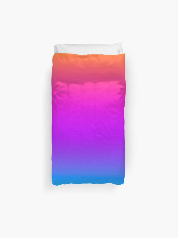 Blue Purple Orange Aqua Ombre Duvet Cover By Uviolet Redbubble