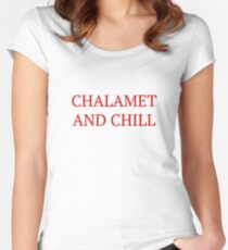 Chalamet and Chill - Timothee Chalamet Women's Fitted Scoop T-Shirt