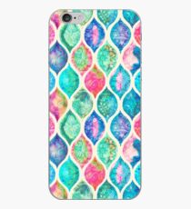 Watercolor Ogee Patchwork Pattern iPhone Case