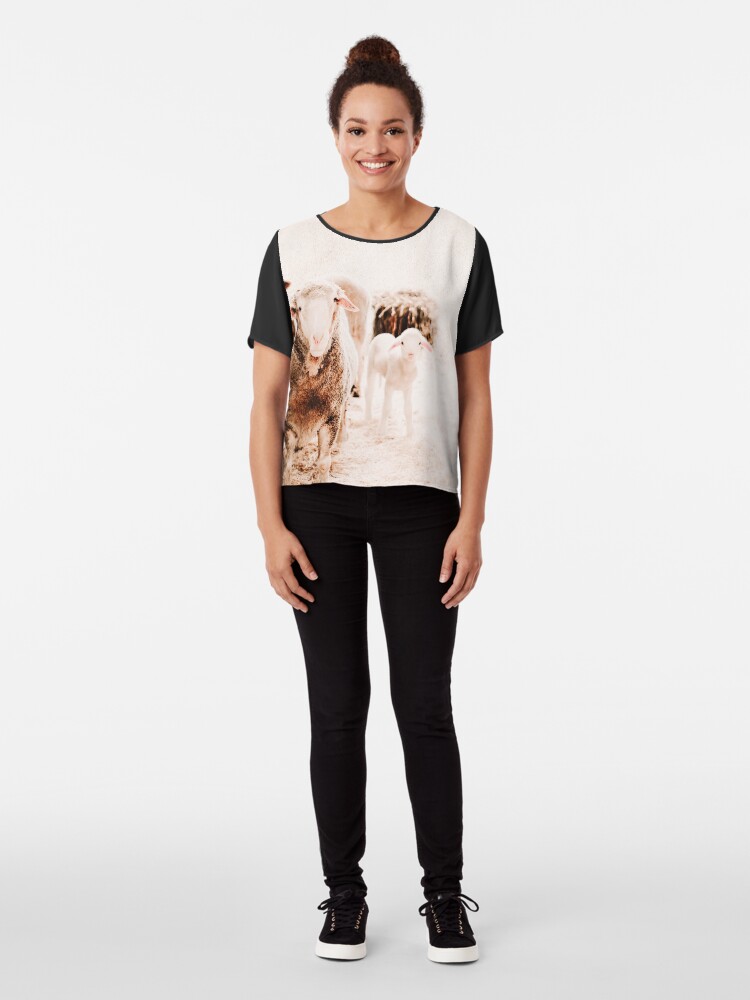 Alternate view of Millys family portrait Chiffon Top