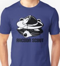 Racoon scout animal funny cute Unisex T-Shirt