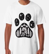 Camiseta larga El mejor regalo que acampa de la pata del perro para el amante de los perritos
