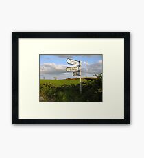 County Clare signposts Framed Print