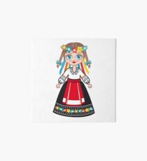 Doll in a national Ukrainian suit Art Board