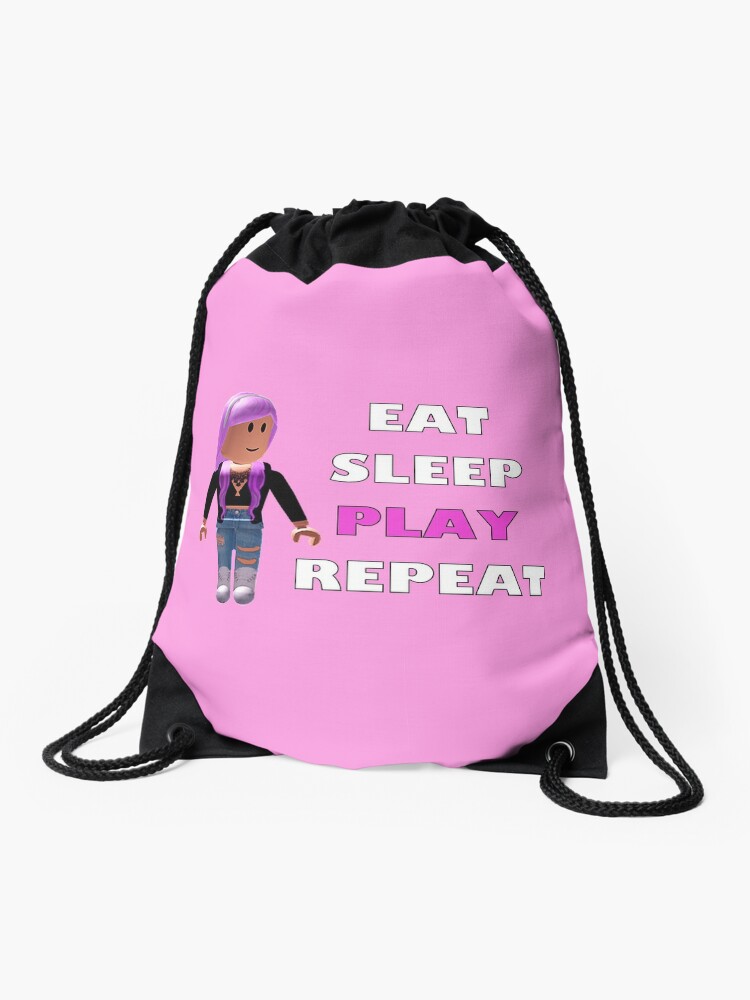 Roblox Eat Sleep Play Repeat Drawstring Bag By Hypetype Redbubble - roblox drawstring bag by jogoatilanroso redbubble