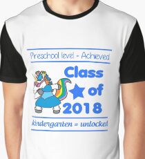 Camiseta gráfica Graduación Preescolar Dabbing Unicorn Girls Class 2018