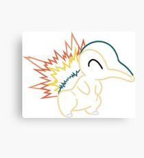 Minimalist Fire Mouse Pokemon Canvas Print