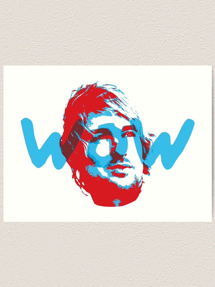 Alternate view of Owen Wilson Says Wow - Red Art Print