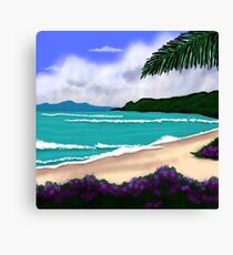 Beach Flowers Canvas Print
