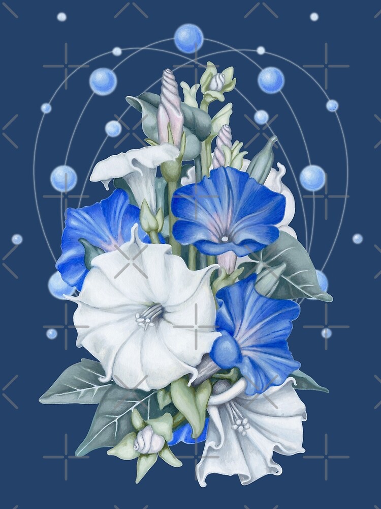 Morgen Mond Blumen Von Valerie Anderson Redbubble