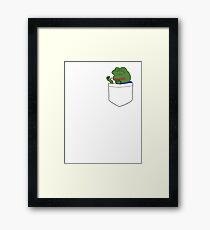 PepeHands Pocket Framed Print