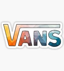geometric gradient vans logo Sticker