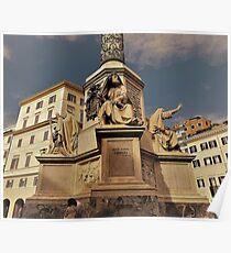 Column Of The Immaculate Conception Base............................Rome Poster