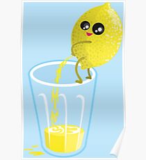 Lemon peeing lemonade Poster