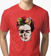 Frida Kahlo Halbschädel Vintage T-Shirt