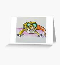 Cool Gecko Greeting Card