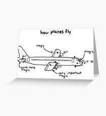 How planes fly Greeting Card