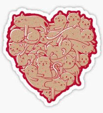 I Love Cats Heart Sticker