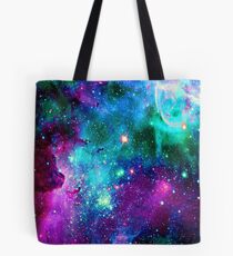 Purple teal nebula Tote Bag