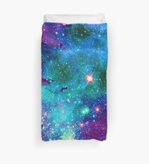 Purple teal nebula Duvet Cover
