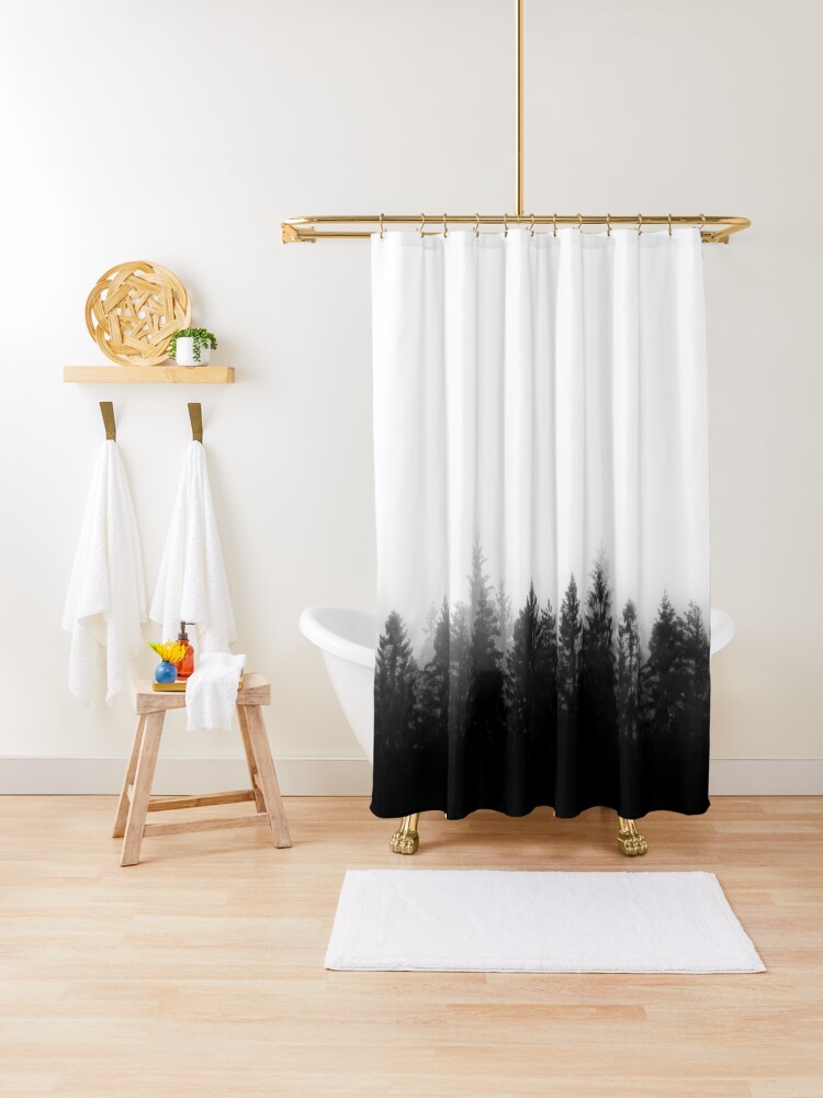 Scandinavian Forest Shower Curtain By Nicklas81 Redbubble
