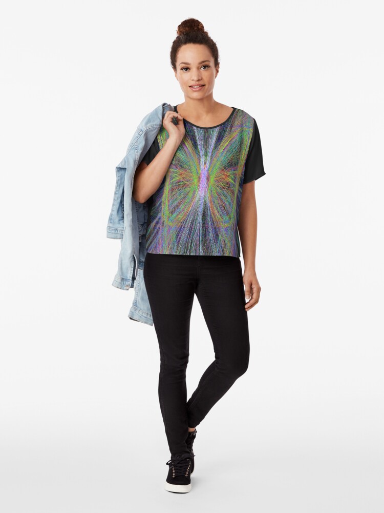 Alternate view of Linify Motley butterfly Chiffon Top