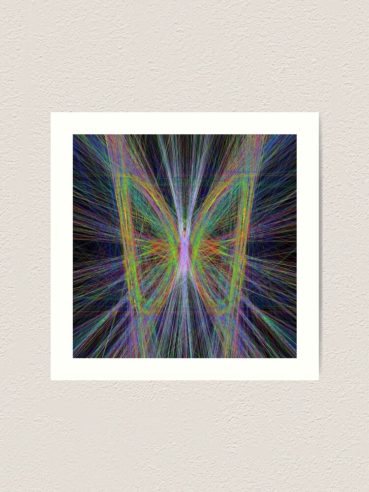 Alternate view of Linify Motley butterfly Art Print