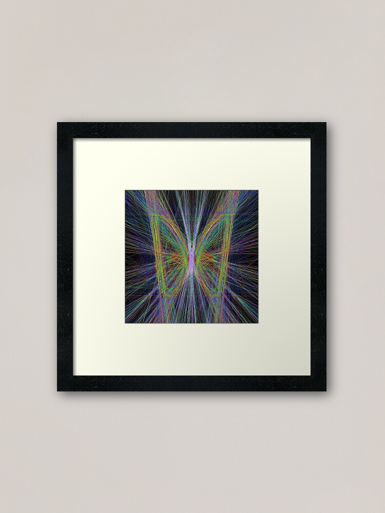 Alternate view of Linify Motley butterfly Framed Art Print
