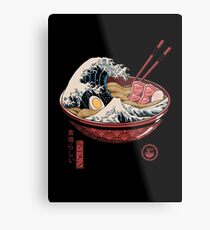 Lienzo metálico Gran ramen de onda