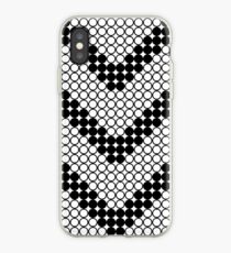Black and white vee shaped stripes iPhone Case