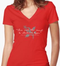 "I'm not the meek & obedient type." Women's Fitted V-Neck T-Shirt