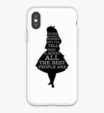 Vinilo o funda para iPhone Alicia en el país de las maravillas. He perdido la frase de Bonkers.