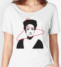 Joan Crawford portrait, black with red wire hanger Women's Relaxed Fit T-Shirt