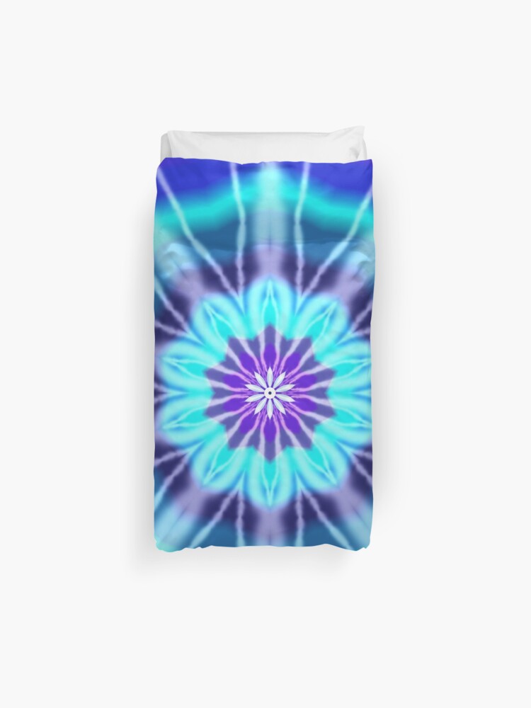 Blue And Purple Tie Dye Duvet Cover By Bloomingvine Redbubble