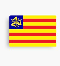 Sicilian Independence Flag Canvas Print