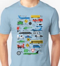 Planes, Trains, and Automobiles Alphabet Shirt Slim Fit T-Shirt