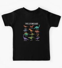 Arten der Dinosaurier T-Shirt Dino Identifikation Tee Kinder T-Shirt