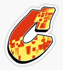 C - blocky Sticker