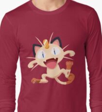 Meowth Pokemon Simple No Borders Long Sleeve T-Shirt