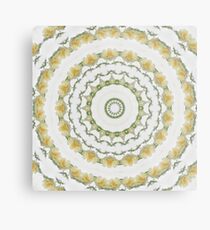 Creamy Yellow Rose Kaleidoscope Art 5 Metal Print