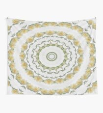 Creamy Yellow Rose Kaleidoscope Art 5 Wall Tapestry