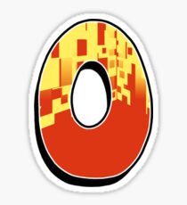 O - blocky Sticker